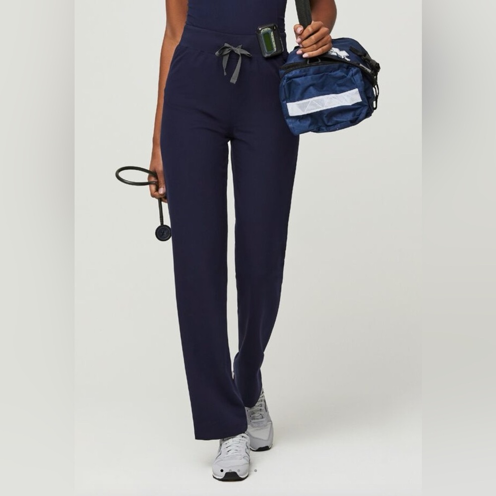 LIKE NEW, AUTHENTIC FIGS High Waisted Livingston Basic Navy Blue Scrub Pants